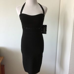 Bebe Black Body con Dress w/ Shud detail